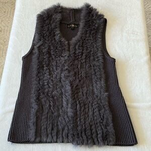 Metric Knits Rabbit Fur Sweater Vest